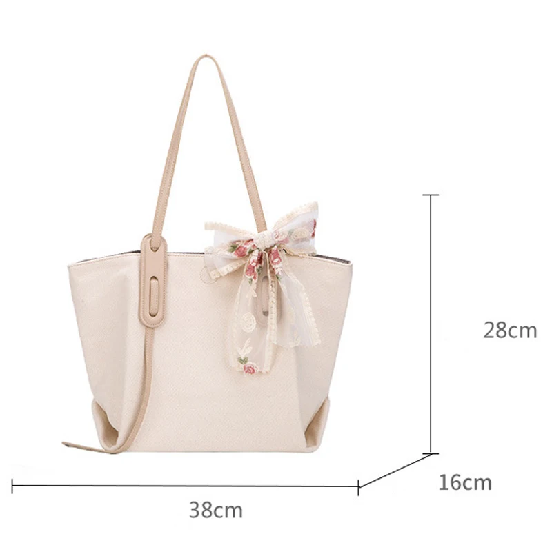 Bag Women 2022 New Trendy Simple Child-Mother Commuter Tote Bag All-match Bow Large-Capacity Portable Shoulder Girls Bag