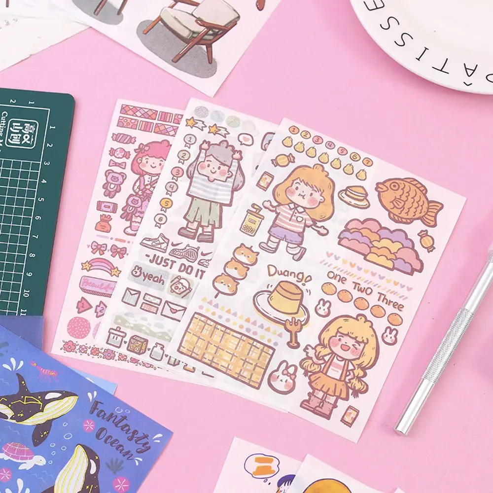 

Planner School Supplies Gifted Box Stationery Stickers Set Diary Scrapbooking Stickers Paper Stickers Decorative Decals