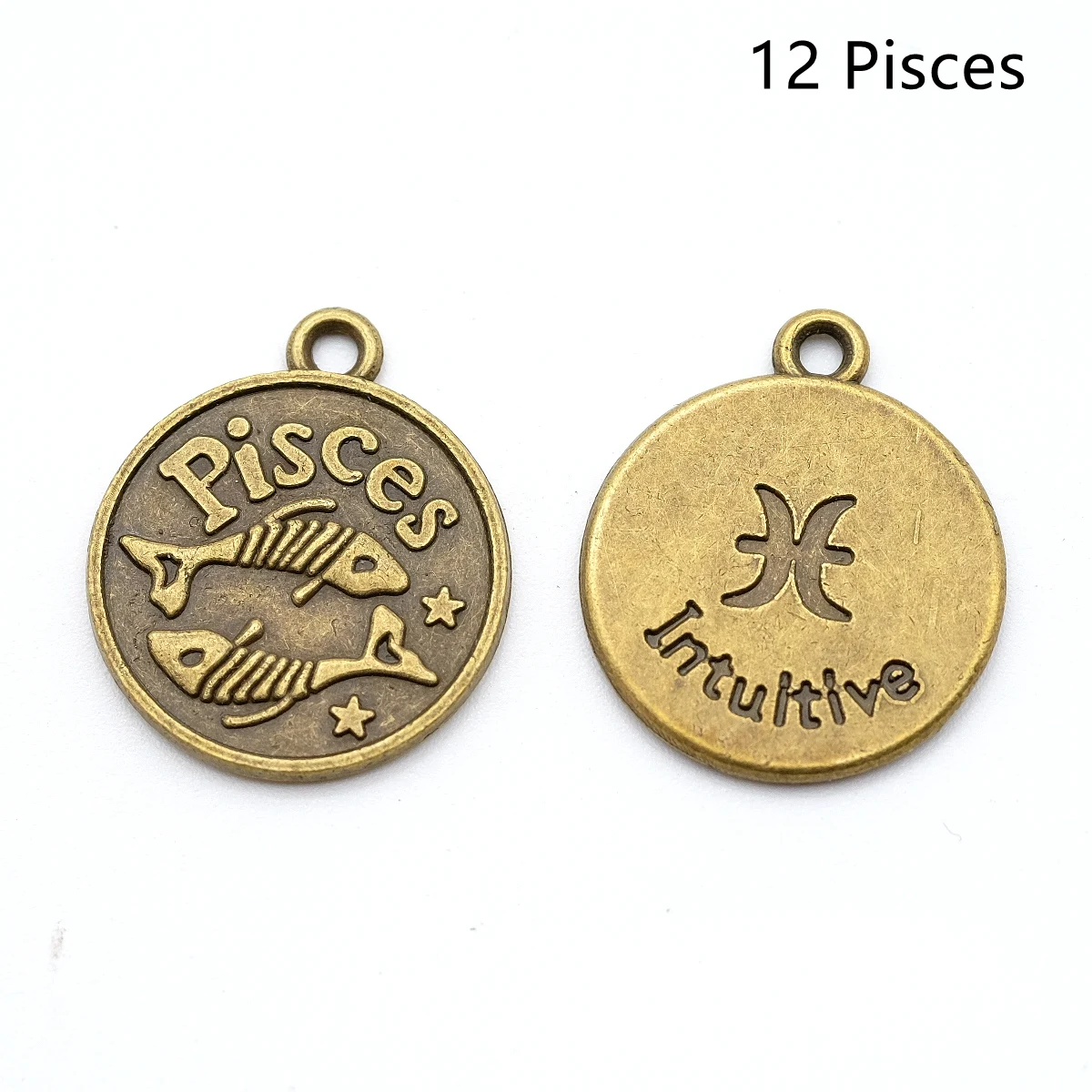 Винтажный бронзовый знак зодиака, кулон, подвеска в виде созвездия для дневника путешественника, декоративный аксессуар для ноутбука