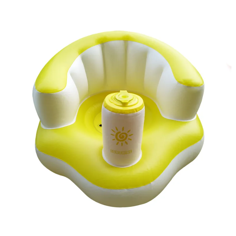 Детский Надувной маленький диван, детское обучающее кресло, обеденный стул желтого и белого цвета, портативный стул для ванны, игрушки из ПВ...