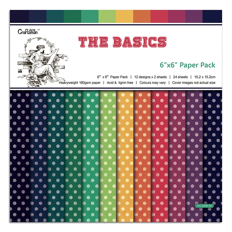 Бумажный коврик KLJUYP 6 &quotx 6&quot The Basics бумажный пакет для скрапбукинга бумажная