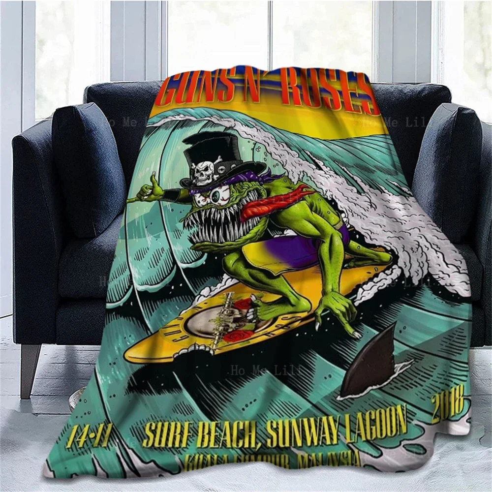 Небольшое креативное мягкое фланелевое одеяло для музыкальной группы Guns N' Roses