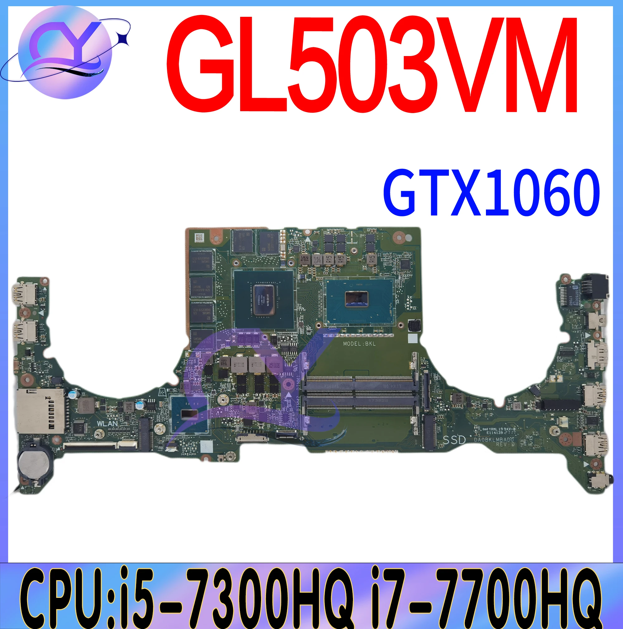 Материнская плата GL503VM для ноутбука ASUS FX503VM FX63V S5AM DA0BKLMBAD0 DABKLMB1AA0 материнская плата со стандартной фотографией/6G