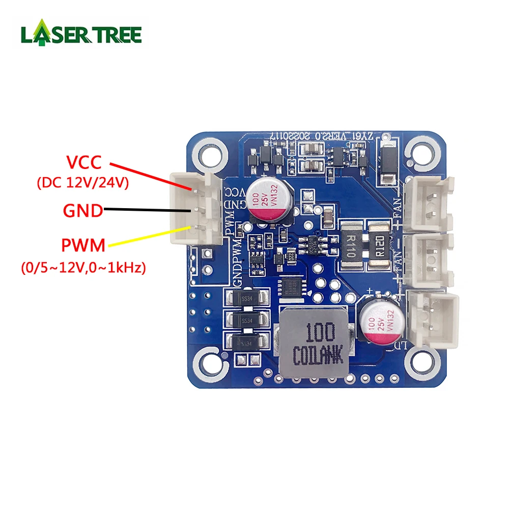 

LASER TREE 20W 40W 80W Laser Driver for Laser Engraving Module Laser Cutting Head Laser Engraver Wood Working Tools Accessories