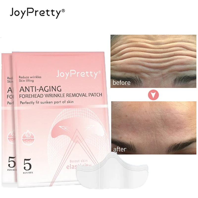 JoyPretty Forehead Patches Nasal Patches Hyaluronic Acid Mask Removal Gel Patches Lifting Anti-Aging Patches Skincare 5 pcs