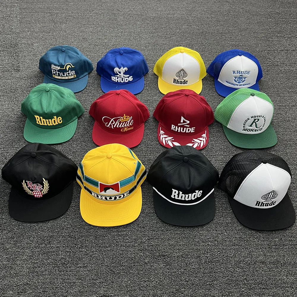 

High Quality Rhude Caps Men Women Unisex Embroidery Casual Baseball Caps Hiphop Streetwear Snapback Hats