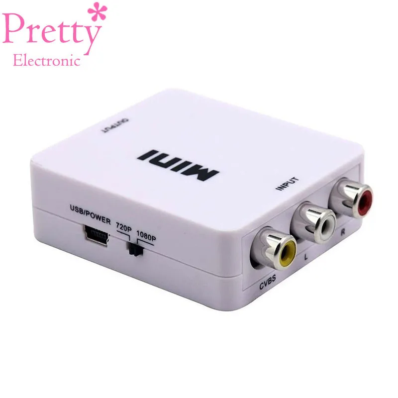 

Новое поступление Компактный 1080P композитный AV RCA к HDMI-совместимый видеоадаптер с поддержкой HD 720P 1080P av видеопреобразователь