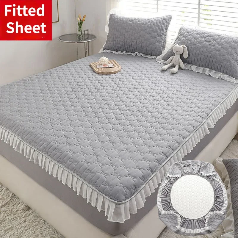 

Матовое хлопковое постельное белье, интегрированное постельное белье с зажимом, защитное покрытие, нескользящее постельное белье