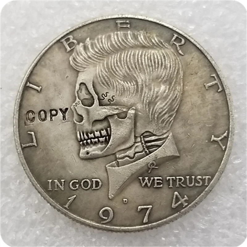 Hobo Nickel Coin_1974 Kennedy Half Dollar Копия монеты Карманные для вызова Рождественские подарки