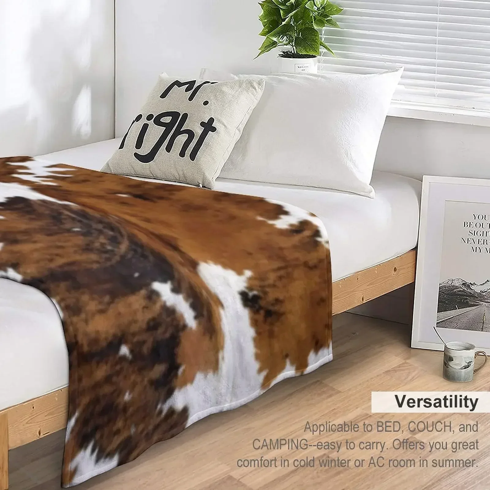 Одеяло Brindle Cow Hide диван-кровать одеяло забавный подарок одеяла