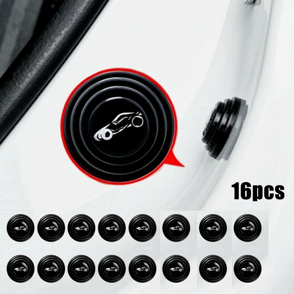 

16Pcs Car Door Shock-Absorbing And Silent Gasket Shock-Proof Pads Accessory Hood Trunk Anti-collision Silicone Adhesive Stickers