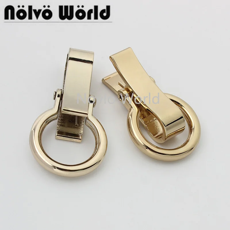 

10-50 pieces 55*19mm 4 colors metal round shape snap hook for chain purse woman shoulderbag clasp clip bag accessories