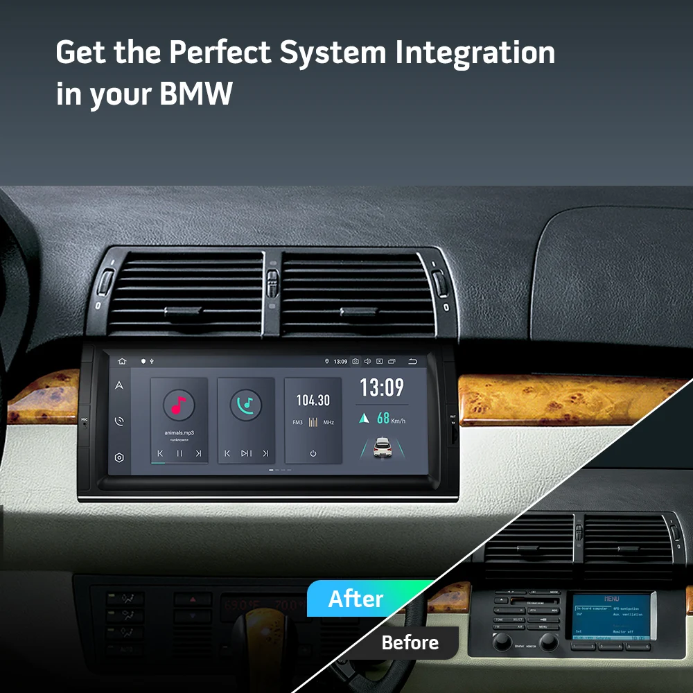 XTRONS 10.25'' Car Radio Android 11 Hexa Core 4+64 Stereo Player For BMW X5 E53 1999-2006 Built-in DSP CarAutoPlay AA GPS - купить по