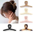 Заколка-краб акриловая женская, однотонная, большого размера, аксессуар для волос в Корейском стиле