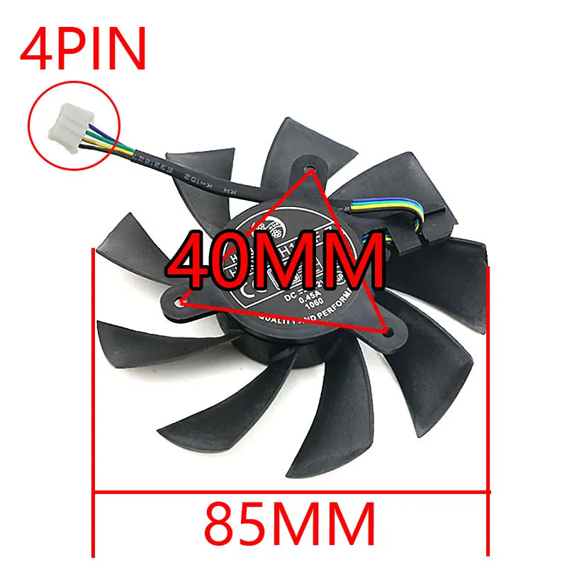 Новый вентилятор для графической карты MSI RX 1060 GTX 560 1050 AERO ITX 85 мм 4 контакта |
