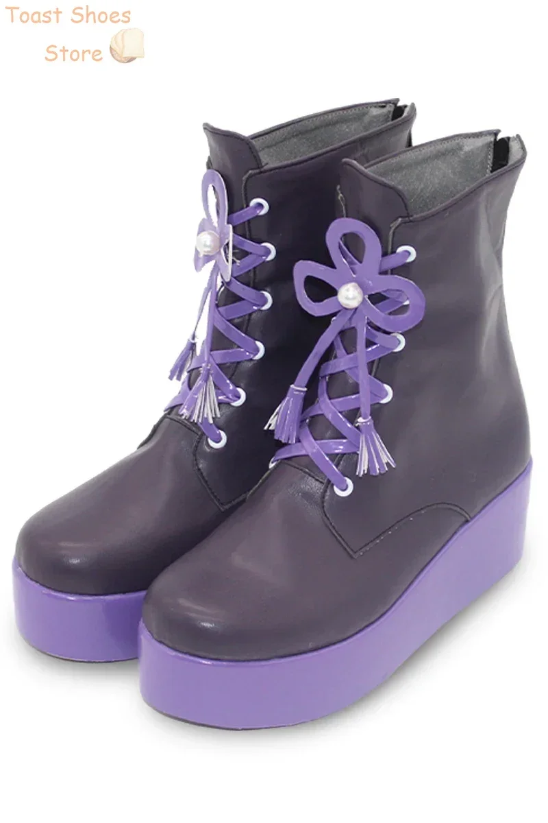 Kurumi Noah Обувь для косплея из искусственной кожи Хэллоуин Карнавальные ботинки Vtuber