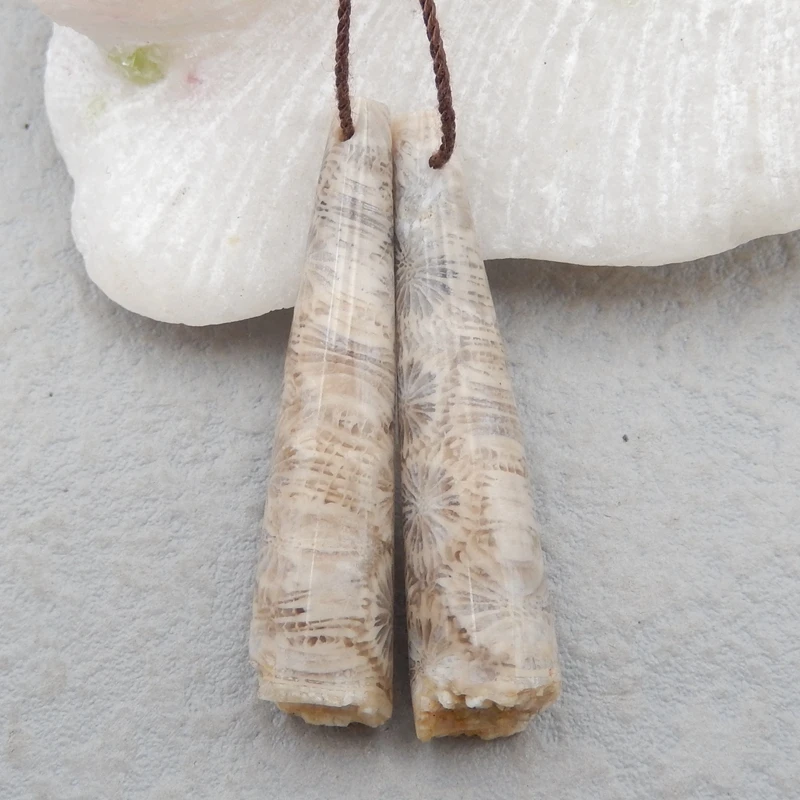 

Indonesian Coral Drill earrings, accessory beadfashion woman Earring Beads,Semi-precious stones jewelry accessories,45x10mm11.5g