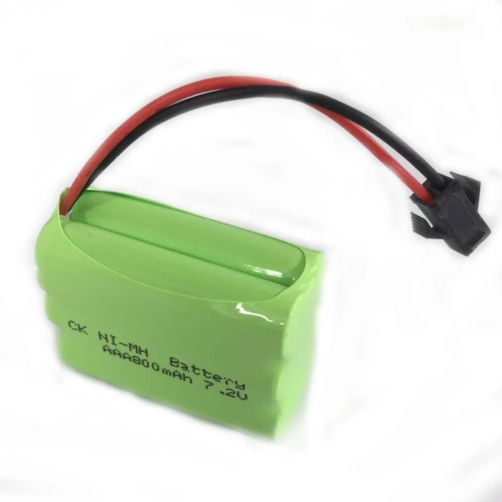 

High Quality Durable Double-deck 7.2V 800mAh 6x AAA Ni-MH RC Rechargeable Battery Pack for Robot Car Toys with Small Clip Plug