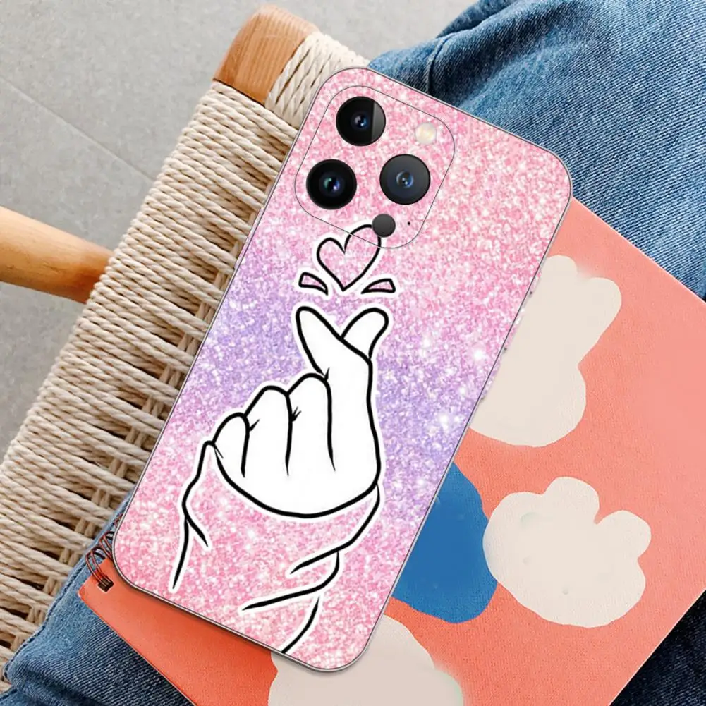 Phone Back Cover Dustproof Soft TPU Girl Heart-shaped Pattern Shell Mobile Protective for iPhone 13 Pro | Мобильные телефоны и