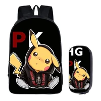 pokemon elf pikachu backpack oxford childrens schoolbag bulbasaur snorlax eevee pocket monster pencil bag fashion cartoon gift