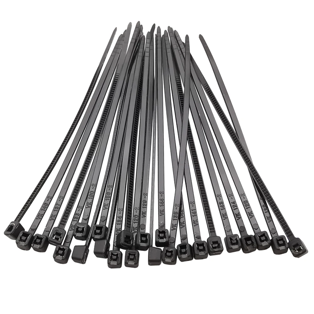 Черный кабельный зажим самоблокирующийся нейлоновый органайзер для