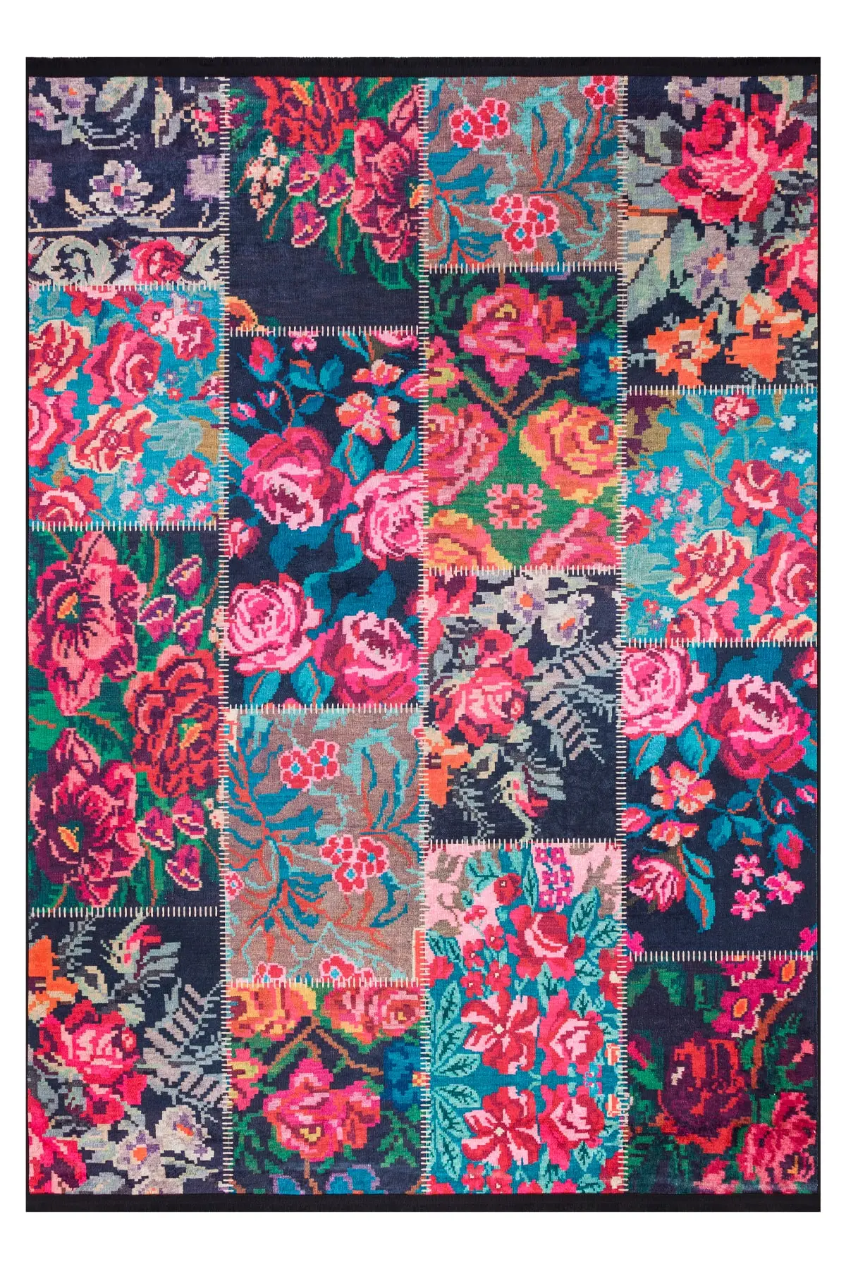 

Хлопковый нескользящий ковер, высококачественный богемный ковер ручной работы, классический лоскутный ковер на хлопковой основе