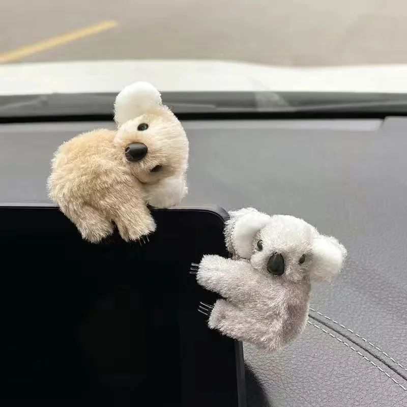 

Плюшевое милое коала, авто зеркало заднего вида, украшение экрана управления, солнцезащитный козырек, зажим для карт, автомобильные аксессуары, автомобильные аксессуары для интерьера