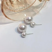 sterling silver double pearl beaded earrings piercing aretes de plata de ley 925 mujer jewelry %d1%81%d0%b5%d1%80%d1%8c%d0%b3%d0%b8 %d1%82%d1%80%d0%b5%d0%bd%d0%b4 2022 for women luxe