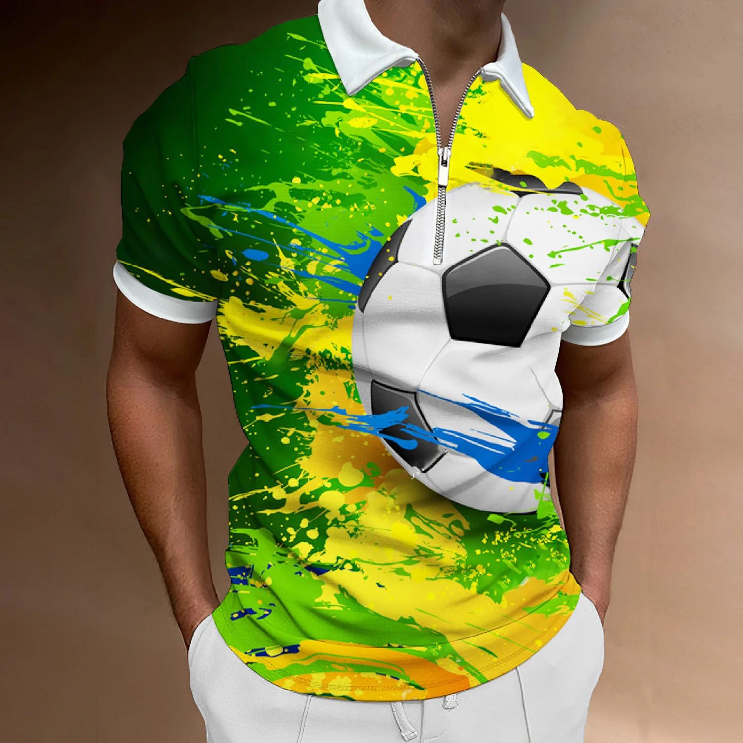 

Free Shipping 3D Printed Polo Shirts Colour Sweatshirt Men's T-shirts Casual Short Sleeve Tshirt For Man 2022 Summmer New Tops