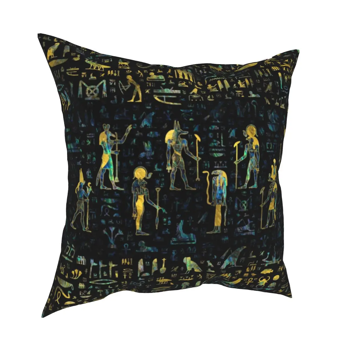 

Egyptian Gods Hieroglyphs Pillowcase Cushion Cover Decorative Ancient Egypt Pillow Case Cover for Home Double-sided Printing