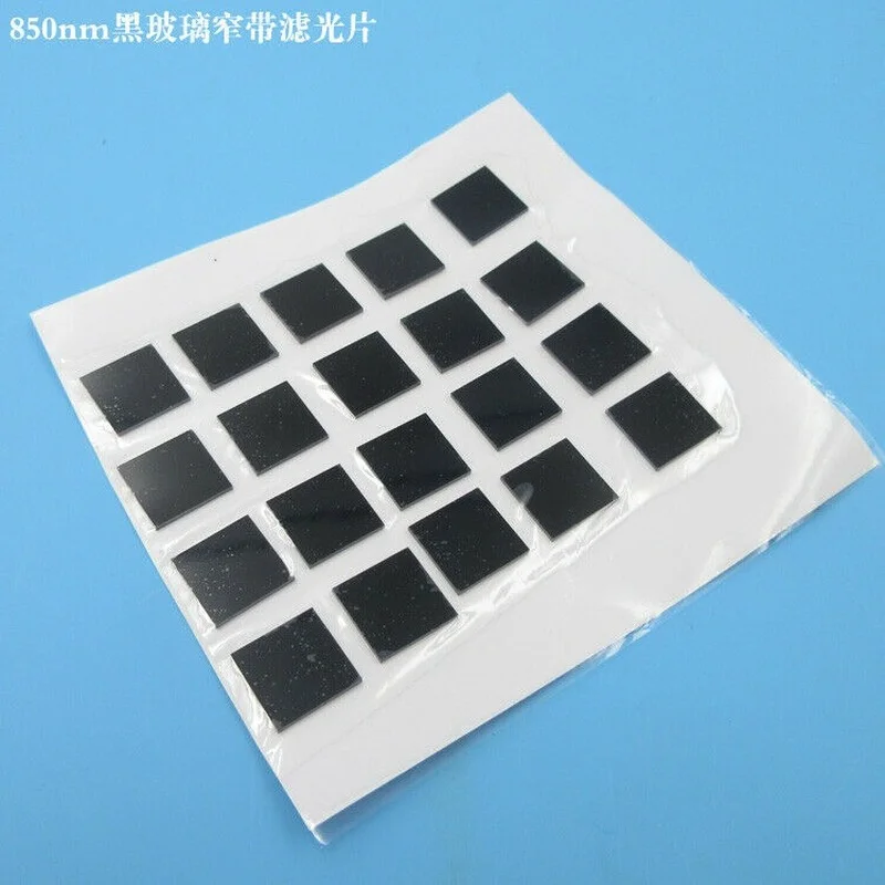 

1PC 850nm Optical IR Infrared Filter Narrow Bandpass Filter Lens Invisible light pass filter Black Glass 14x14x1mm lenses