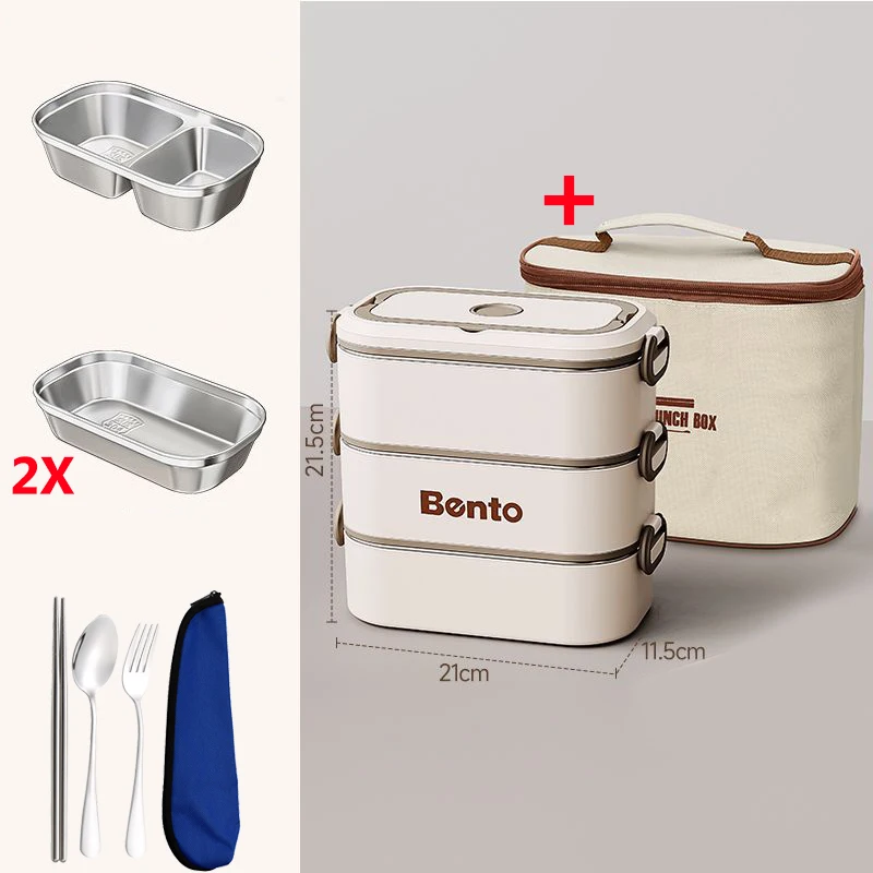 

Термоланч бокс из нержавеющей стали 304, 1-3 слоя