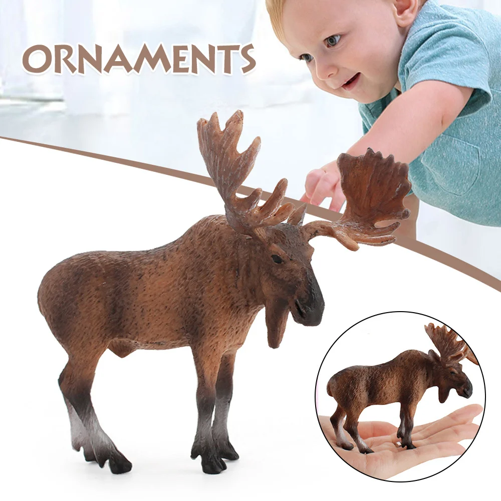 

Elk Solid Pvc Action Figure Desktop Decorative Ornament Collection Gift Educational Toy Home Decoration Animal Model AN88