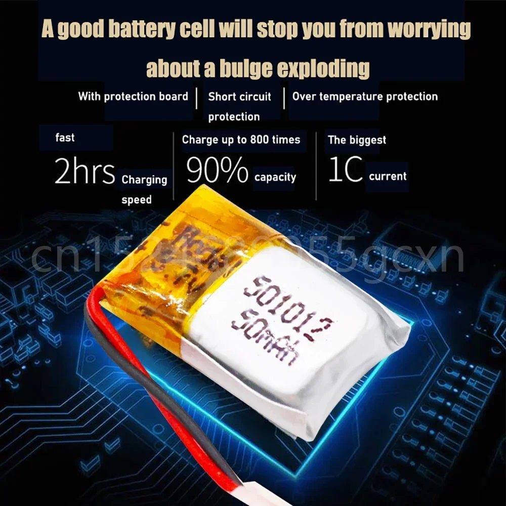 Литий-полимерный литий-ионный аккумулятор 3 7 В 50 мАч 501012 Для DIY 3D класса Mp3