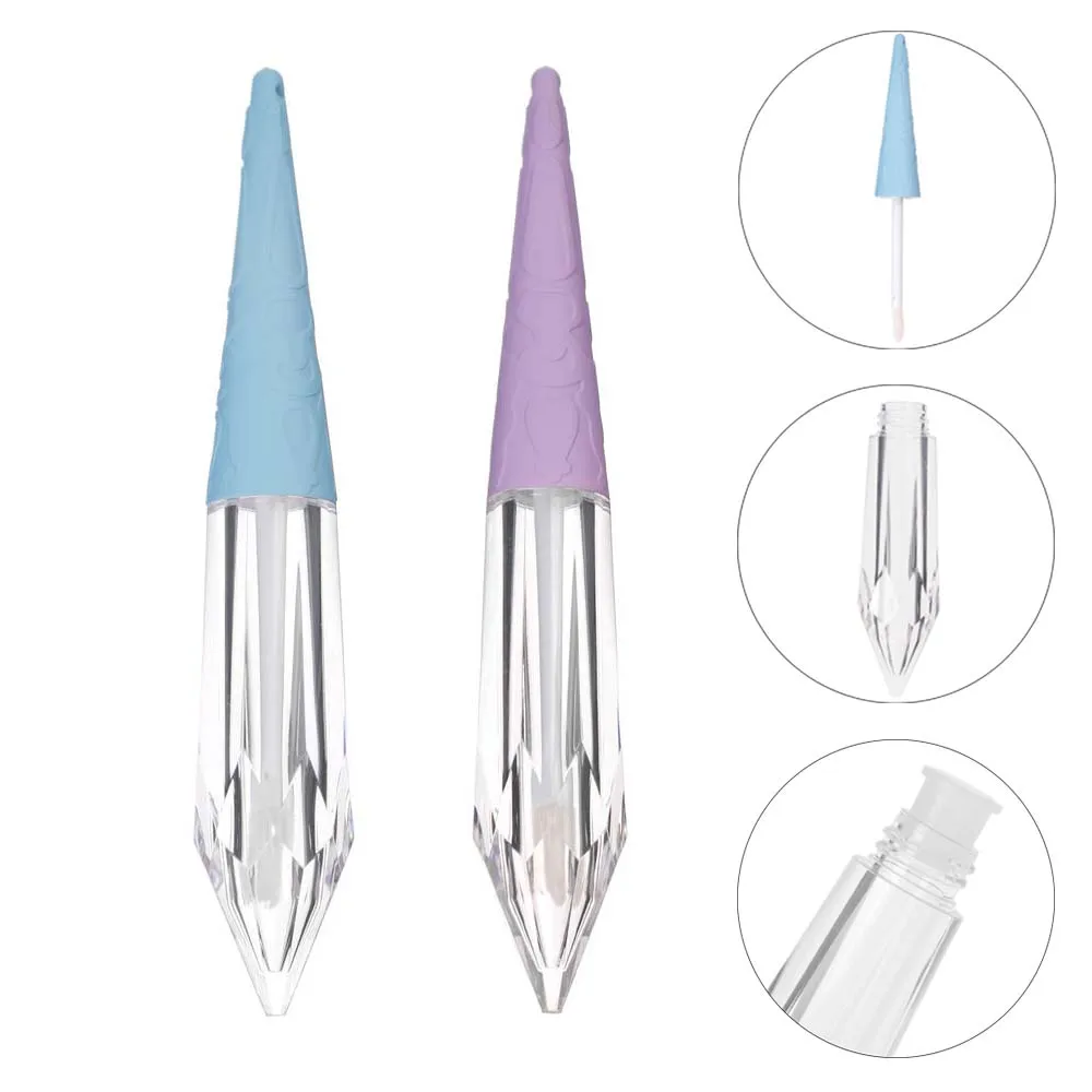 2 мл волшебный хрустальный подвесной тюбик для блеска губ прозрачная пластиковая