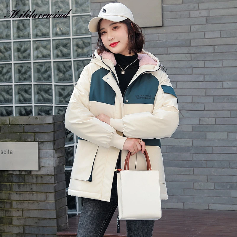 

Парка-карго женская зимняя с меховой подкладкой и капюшоном