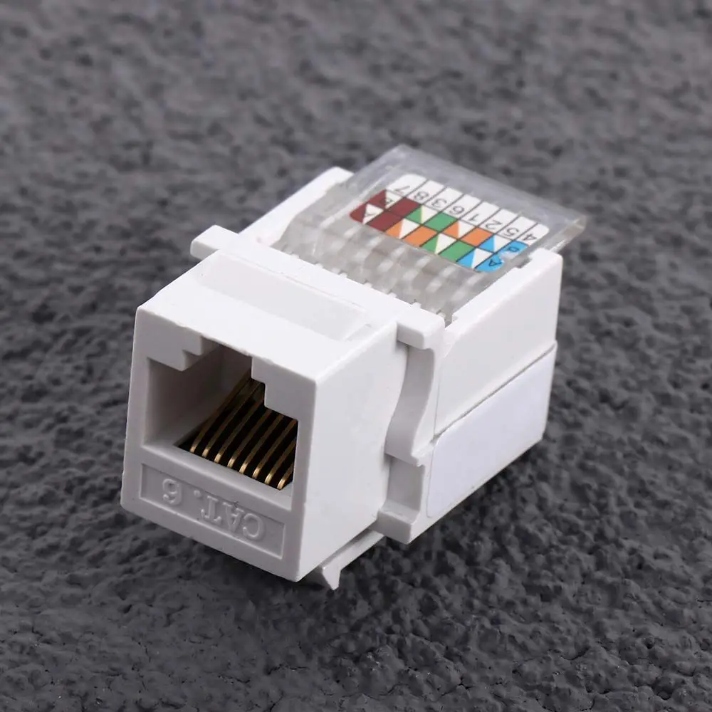 Фото Адаптер Ethernet AMP C26 Информационная розетка Сетевая вилка без инструментов Разъем RJ45 Сетевой разъем Сетевой модуль CAT6 №5