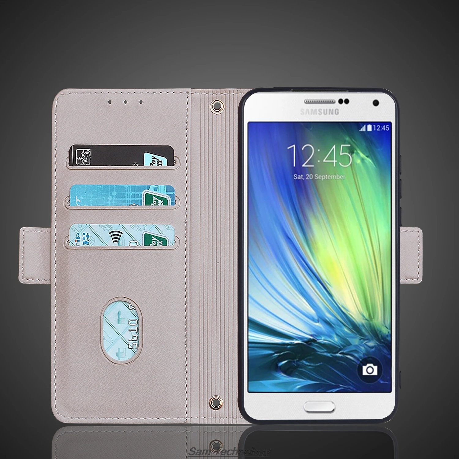 Кожаный чехол с магнитной пряжкой для Samsung Galaxy A7 2015 A700F кошелек RFID-блокировкой