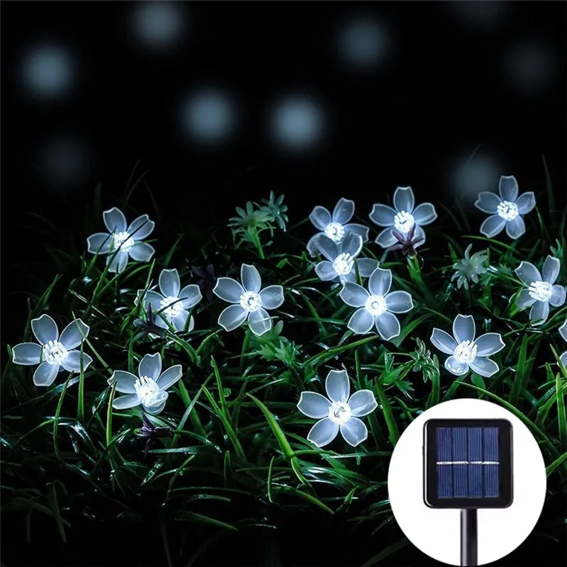 

5M-12M Solar String Lights Outdoor 100/50/20LED 8Mode Waterproof Flower Garden Blossom Lighting Party Home Christmas Decoration