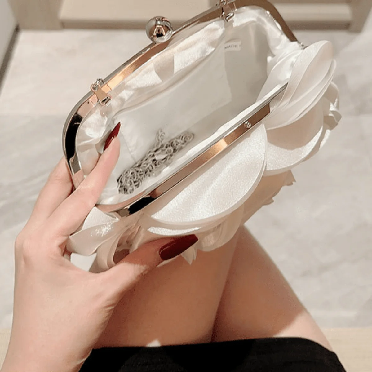 Новая банкетная сумка цветочная белое романтическое свадебное платье подружки