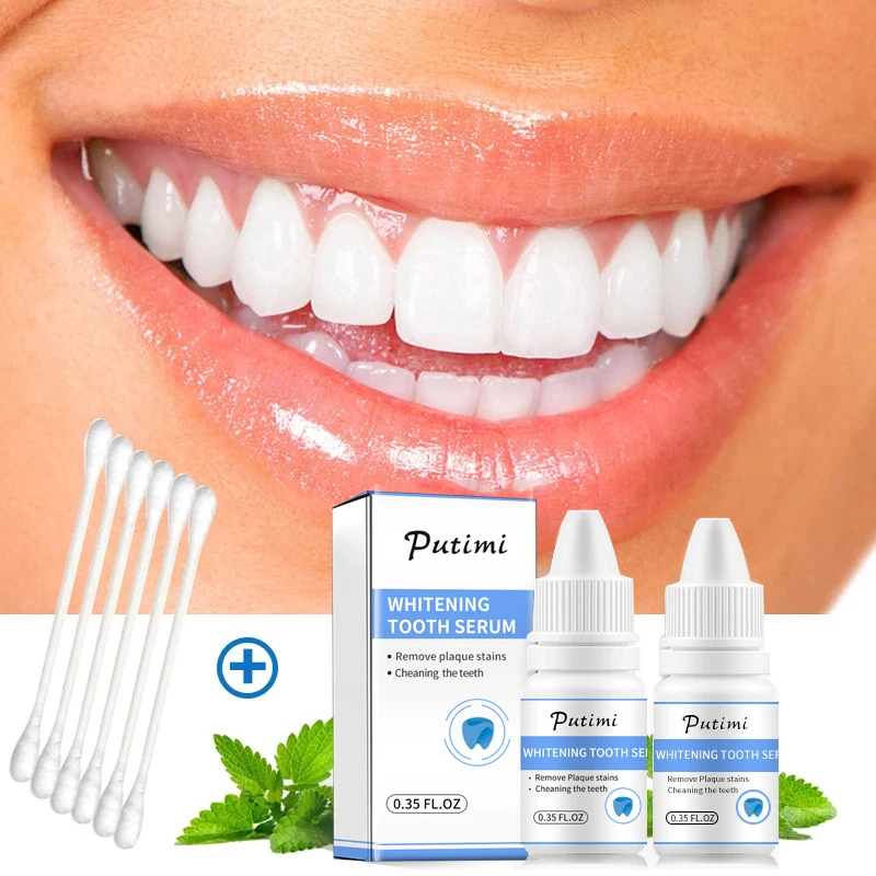 

2022 new Teeth Whitening Essence Serum Oral Hygiene Deep Clean Remove Plaque Stains Fresh Breath Dental Bleaching Care Tools