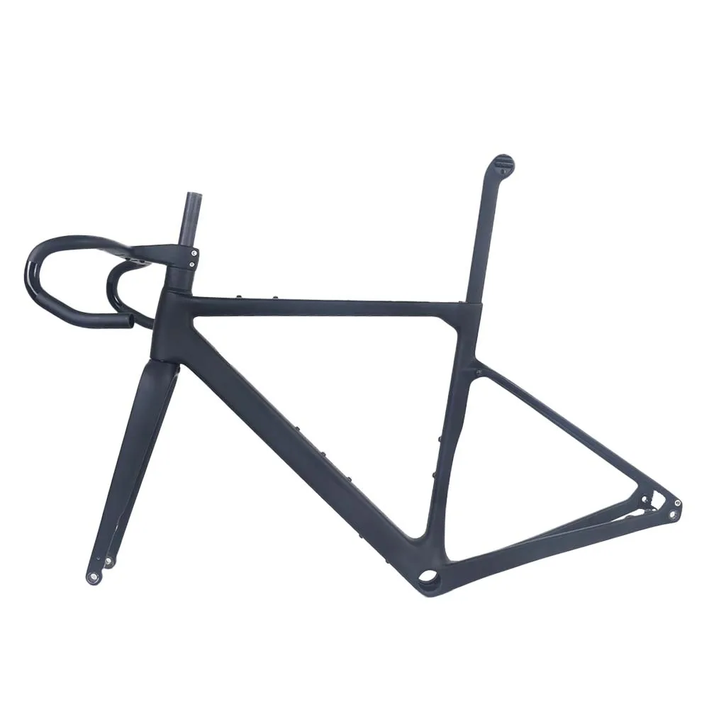 

Latest launch high strength Carbon 45C Gravel cross cyclling disc bike frameset Large headtube