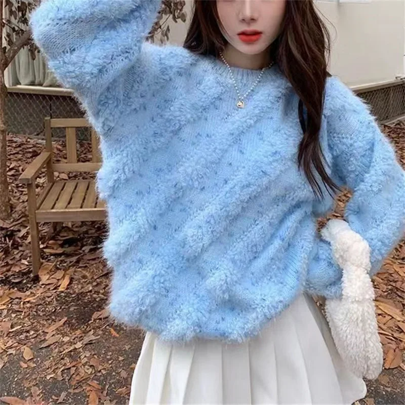 

Пуловер для ленивых женщин, свитер, Женский пуловер для осени и зимы, Женский вязаный Топ