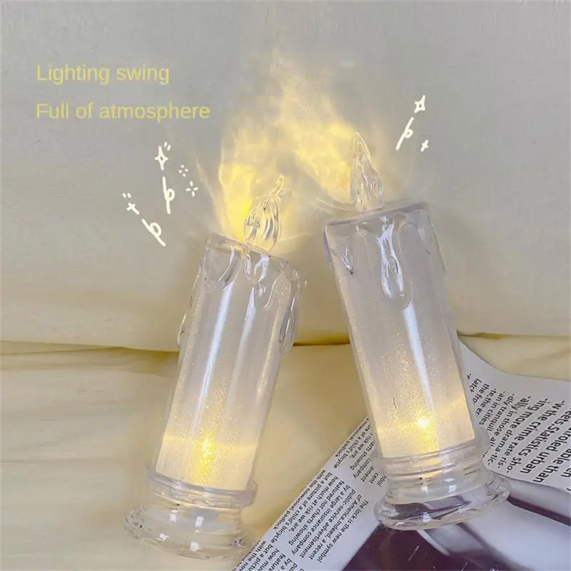 

Candle Shape Electronic Lamp Flameless Plastic Christmas Event Tea Light Home Decor Xmas LED Light Candle Electronic Lamps