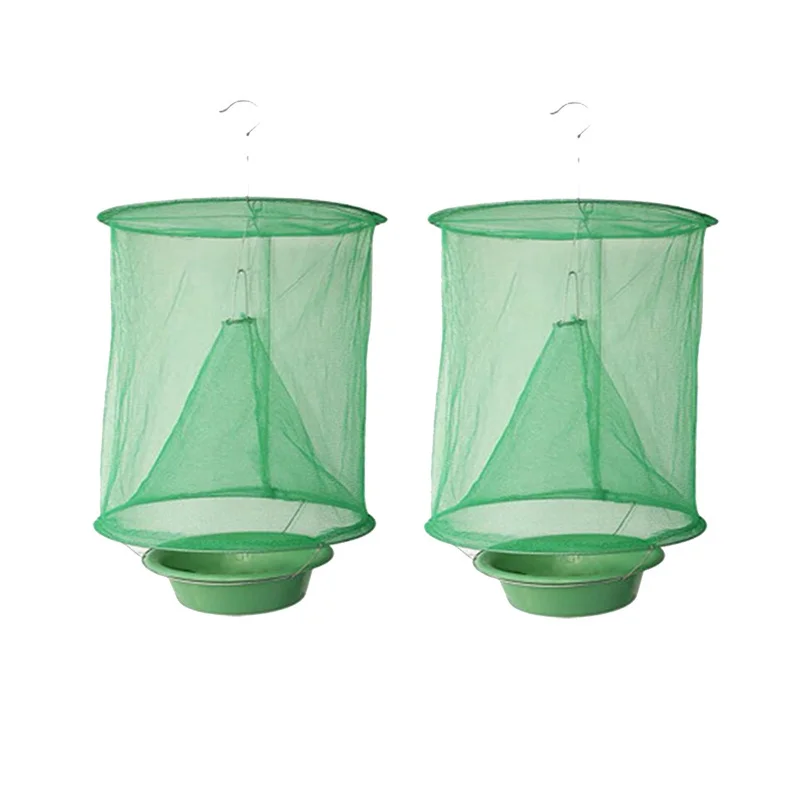

1/2 Pcs Hanging Fly Trap Cages Pest Control Cage Reusable Bug Catcher Net Home and Garden Anti Mosquito Flycatcher Easy Use