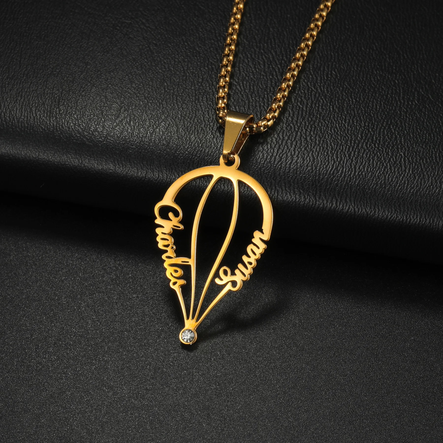 Atoztide ожерелье на заказ с двумя именами женское ювелирное изделие из нержавеющей