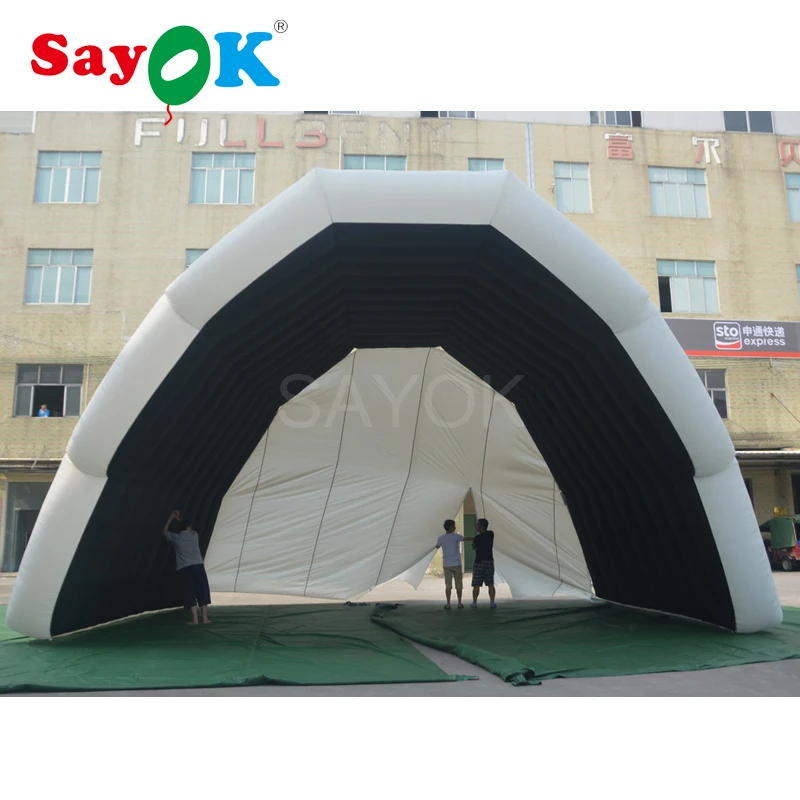 

SAYOK 8m Giant Outdoor Inflatable Car Arch Tunnel Tent Inflatable Shelter Tunnel Tent for Advertising Events Shows Stage Decor