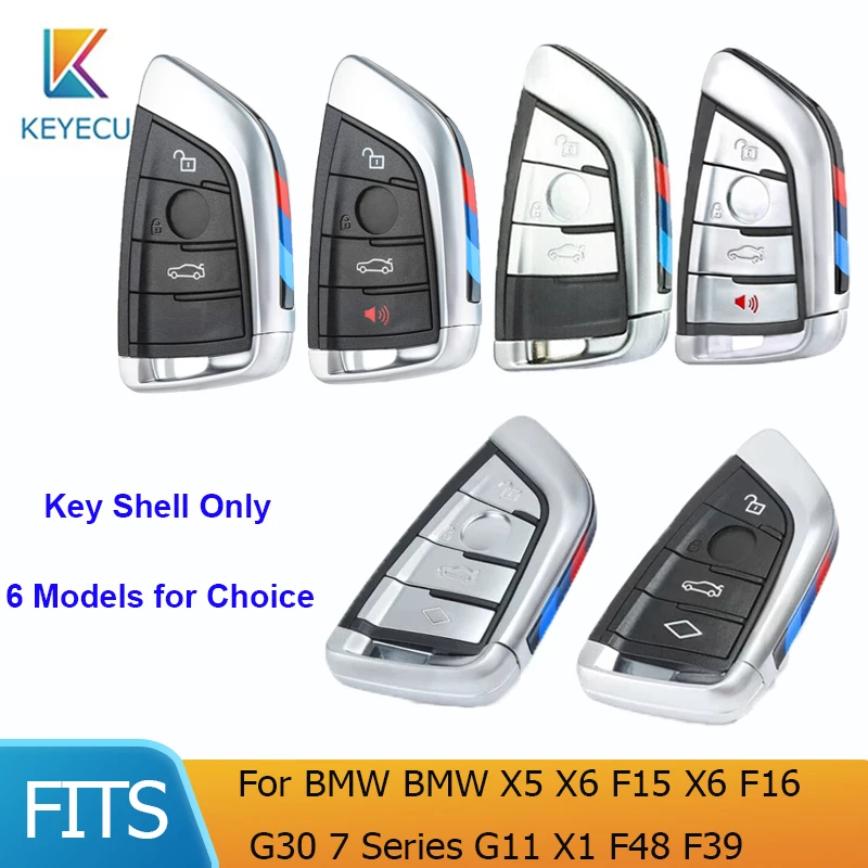 KEYECU для BMW X5 X6 F15 F16 G30 7 серии G11 X1 F48 F39 3/4 кнопок в форме лезвия смарт-пульт