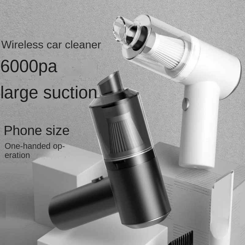 

6000pa Car Cleaner Wet/Dry Vacuum Cleaner House Anti-Mite Handheld Portable Wireless Automobile Vacuum Cleaner Filter Element