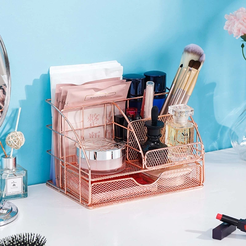 

Mesh Desktop Organizer Sorter Cable Management for Stationery Jewelry Cosmetics